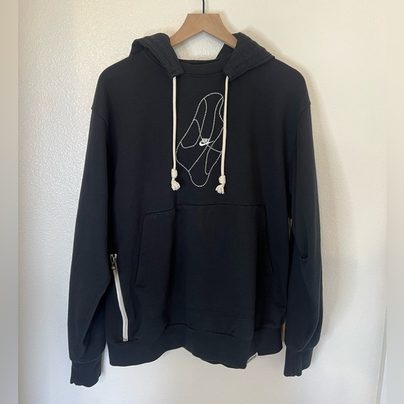 Nike Standard Issue Basketball Pullover Dri-Fit Hoodie Black Large - Picture 3 of 11